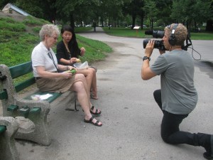 Mother-daughter lunch at the park. Mother-daughter lunch at the park.