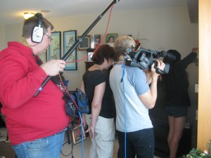 Filming in Vivian Lum Sr.'s apartment.